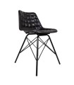 Silla de Cuero Coimbra Negro