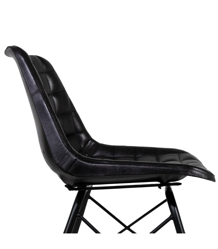 Silla de Cuero Coimbra Negro