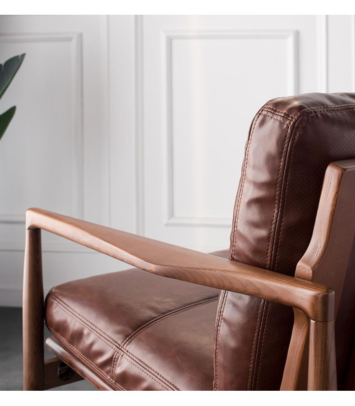 Poltrona Neuchatel Eco-Cuero Marron