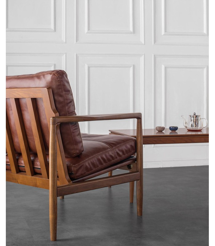 Poltrona Neuchatel Eco-Cuero Marron