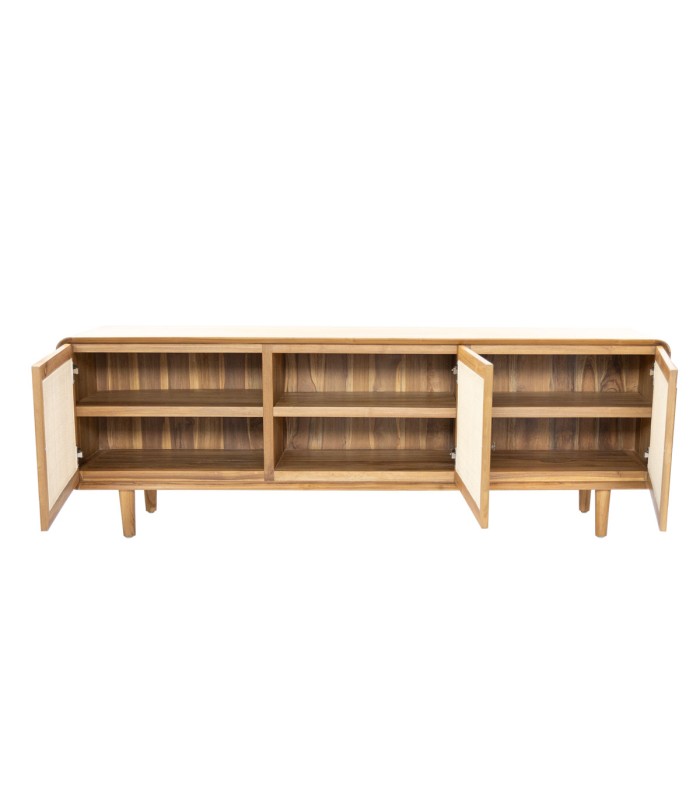 Rack Liberty Madera Natural 3 Puertas 180 x 40 x 60cm