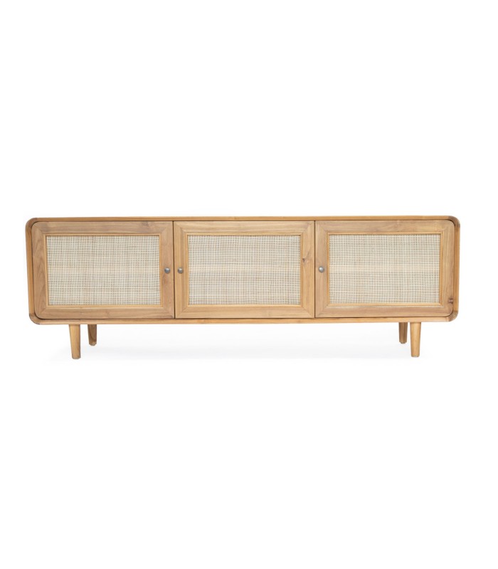 Rack Liberty Madera Natural 3 Puertas 180 x 40 x 60cm