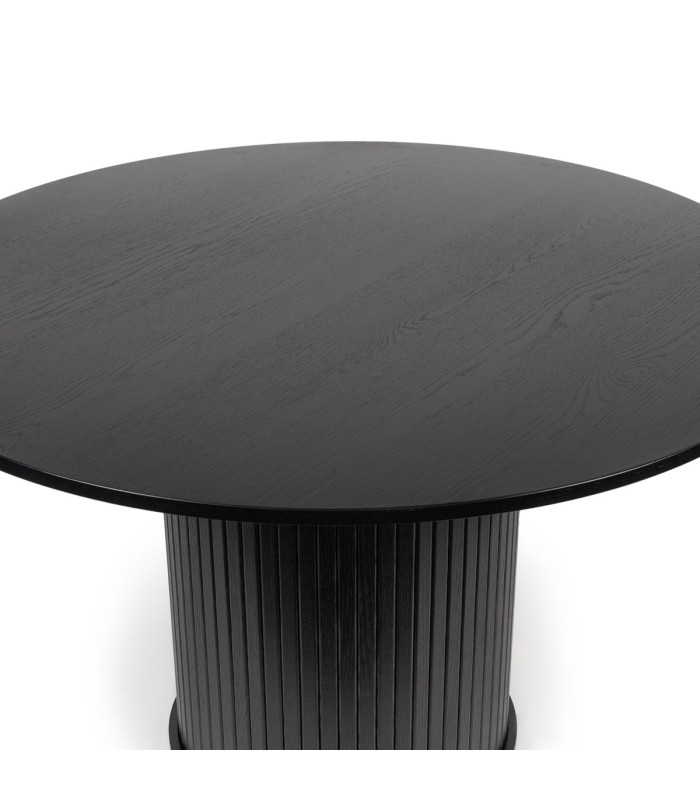 Mesa de comedor Oslo de madera de Roble Negro