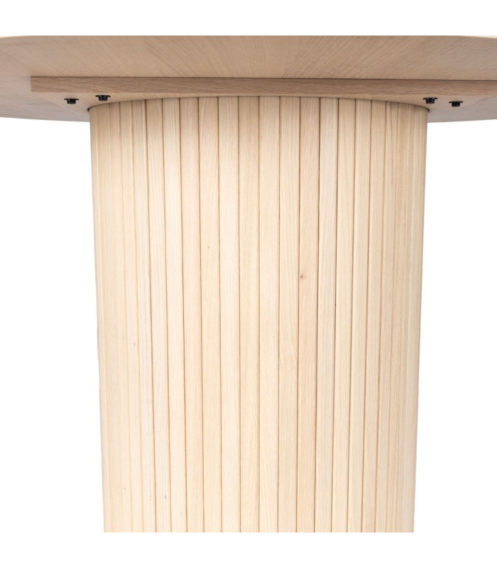 Mesa de comedor Oslo de madera de Roble Blanco Albayalde