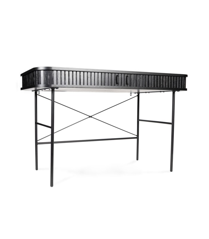 Mesa Escritorio Vigeland puerta corredera negro 120 x 60 x 77cm