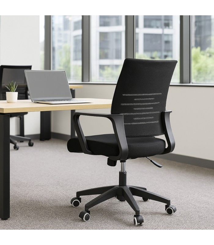 Silla Ejecutiva Smith, Nylon Mesh y Acero Cromado