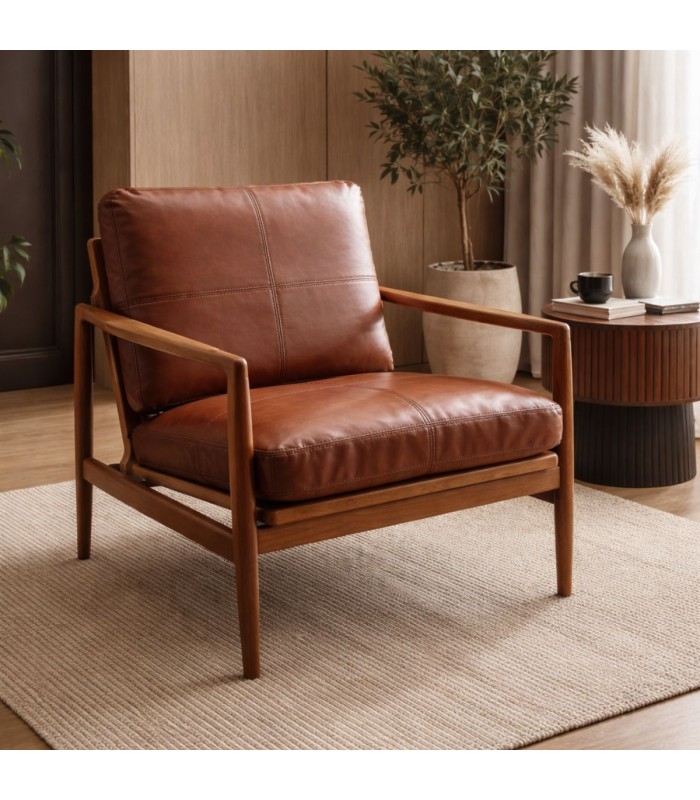 Poltrona Neuchatel Eco-Cuero Marron