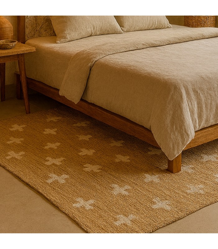 Alfombra Cruces Yuta Natural M
