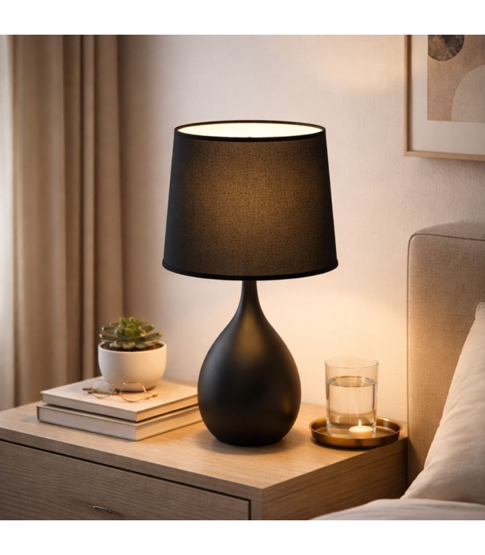 Lámpara de Mesa Zaragoza Negra