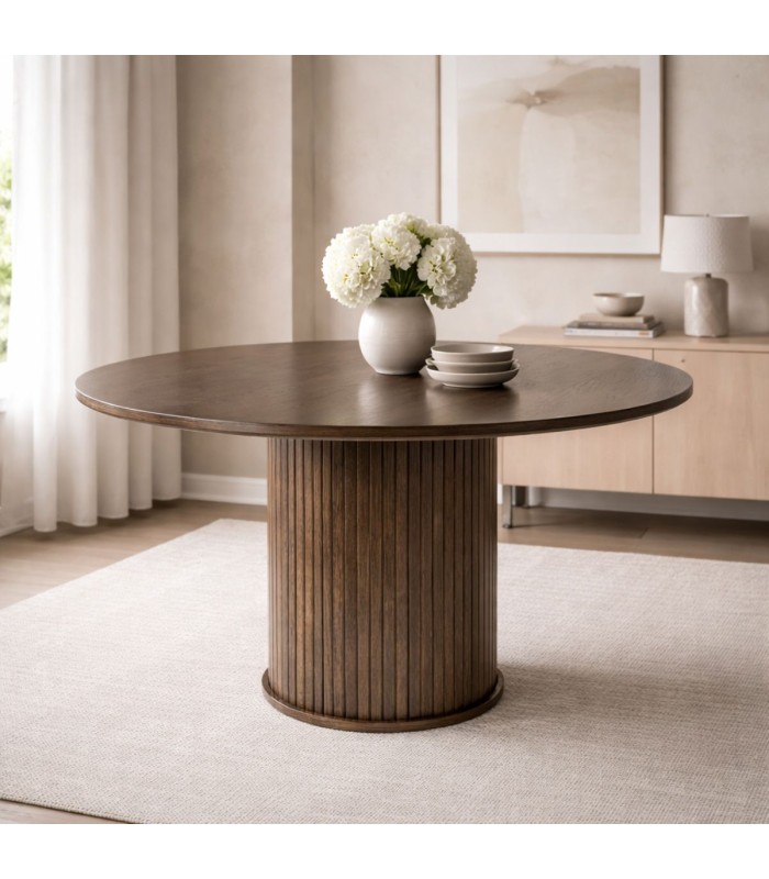 Mesa de comedor Oslo de madera de Roble Café