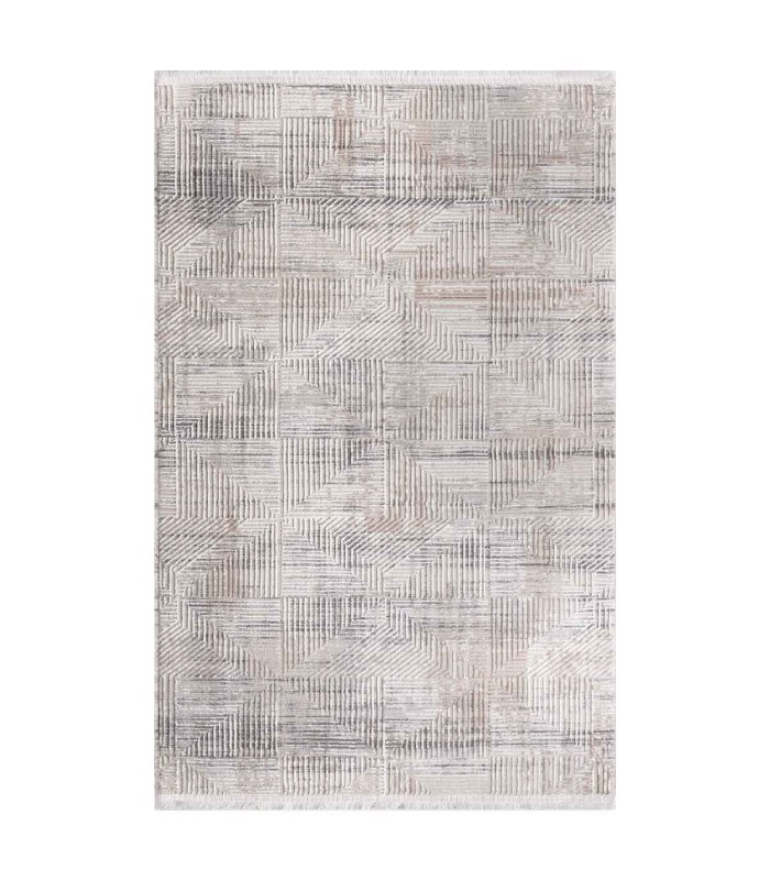 Alfombra Turca Vaivien Beige C/Blanco-Gris 160x230cm