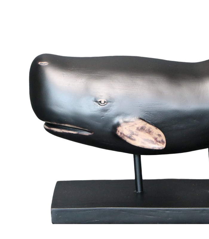 ADORNO BALLENA MOBY POLIRESINA NEGRO