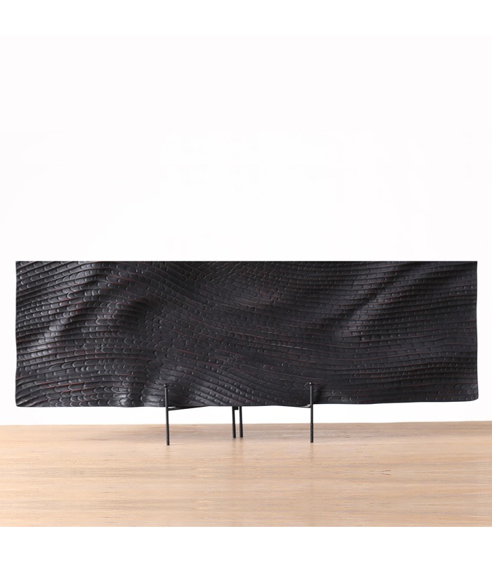 ESCULTURA DECORATIVA AQUILES POLIRESINA NEGRO