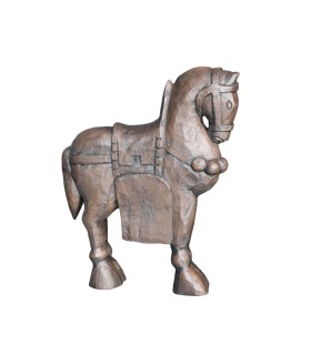 ADORNO CABALLO ANDALUCÍA POLIRESINA CAFÉ