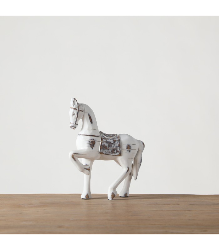 ADORNO CABALLO GRANADA POLIRESINA BLANCO