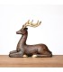 ADORNO VENADO BAMBI ACOSTADO POLIRESINA COÑAC 28X10X27CM