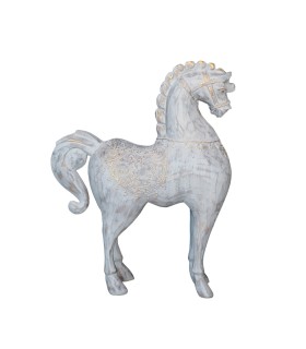 ADORNO CABALLO ADOLFO POLIRESINA GRIS