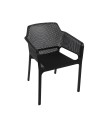 Silla Marion Pp Negro Apilable