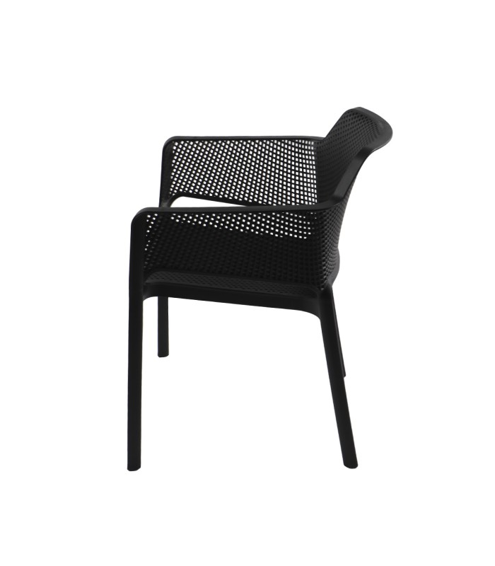 Silla Marion Pp Negro Apilable