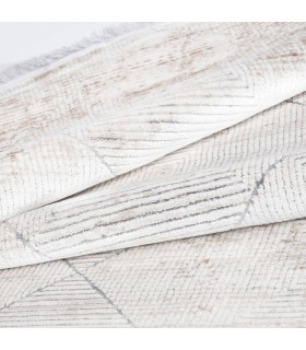 Alfombra Turca Mazzini Gris C/ Blanco 160x230cm