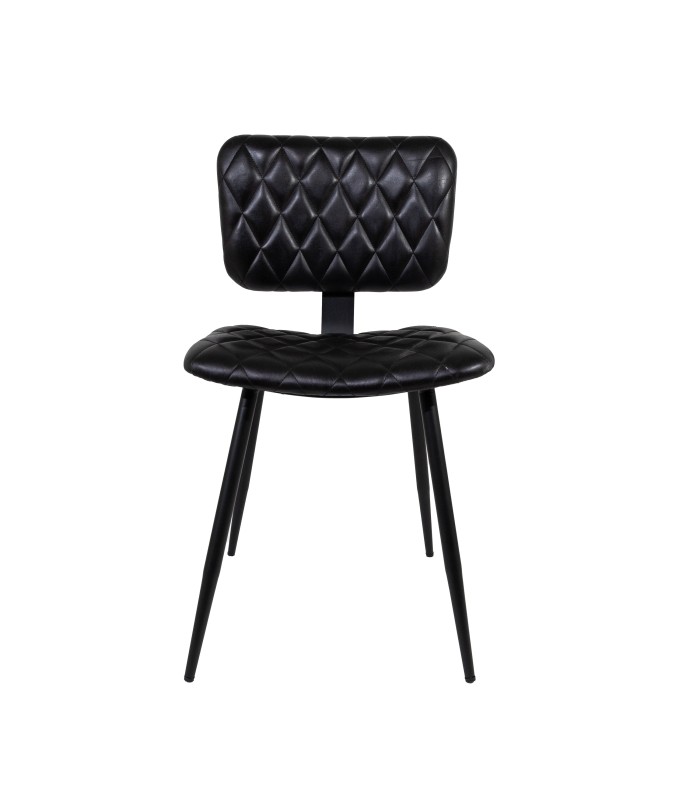 Silla de Cuero Lisboa Negro