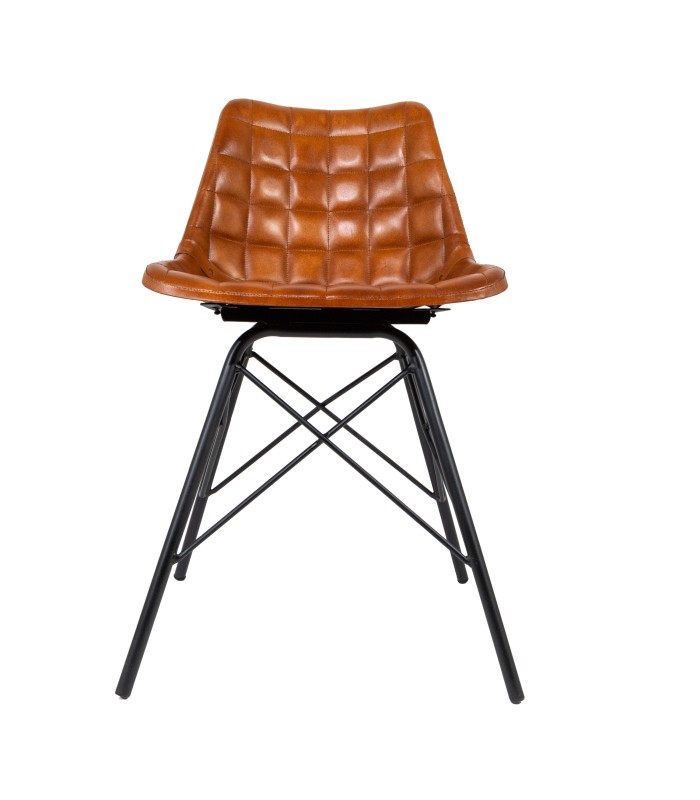 Silla de Cuero Coimbra Caramelo