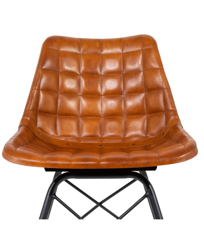Silla de Cuero Coimbra Caramelo