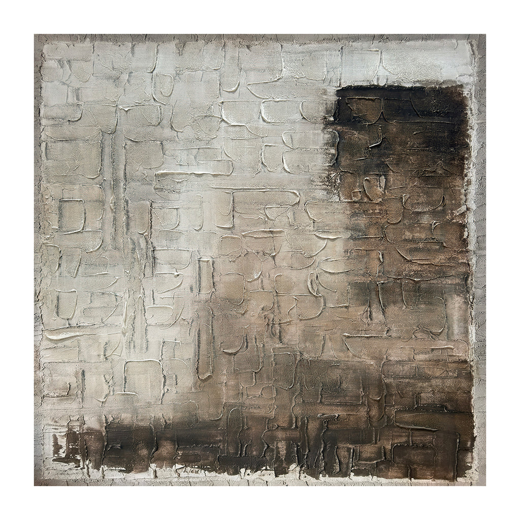 Oleo Texturado "Sin Fronteras" Pintado a Mano sobre Canvas 150 x 150 cm (Llegada en Octubre)