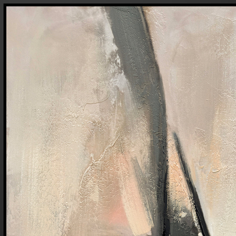 Oleo "La Laiterie" Pintado a Mano sobre Canvas con Marco Negro 90 x 120 cm (Llegada en Octubre)