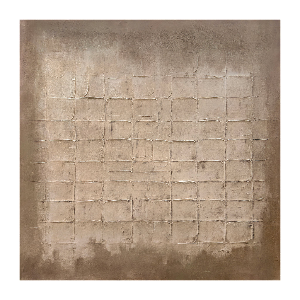 Oleo Texturado "Orígenes" Pintado a Mano sobre Canvas 120 x 130 cm (Llegada en Octubre)