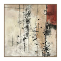 Cuadro "Primavera" Pintado a Mano sobre Canvas con Marco Roble 100 x 100 cm (Llegada en Octubre)