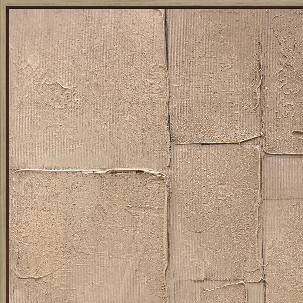 Oleo Texturado "Planters" Pintado a Mano sobre Canvas Marco Roble 80 x 120 cm (Llegada en Octubre)