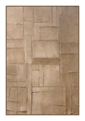 Oleo Texturado "Planters" Pintado a Mano sobre Canvas Marco Roble 80 x 120 cm (Llegada en Octubre)