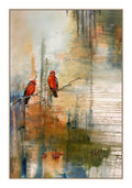 Cuadro "Trinar" Pintado a Mano sobre Canvas Marco Madera 80 x 120 cm (Llegada en Octubre)