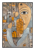 Cuadro "Lia" Pintado a Mano sobre Canvas Marco Negro 80 x 120 cm (Llegada en Octubre)