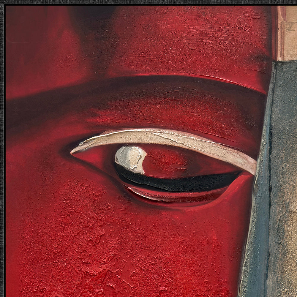 Cuadro "Alberta" Pintado a Mano sobre Canvas Marco Negro 130 x 150 cm (Llegada en Octubre)