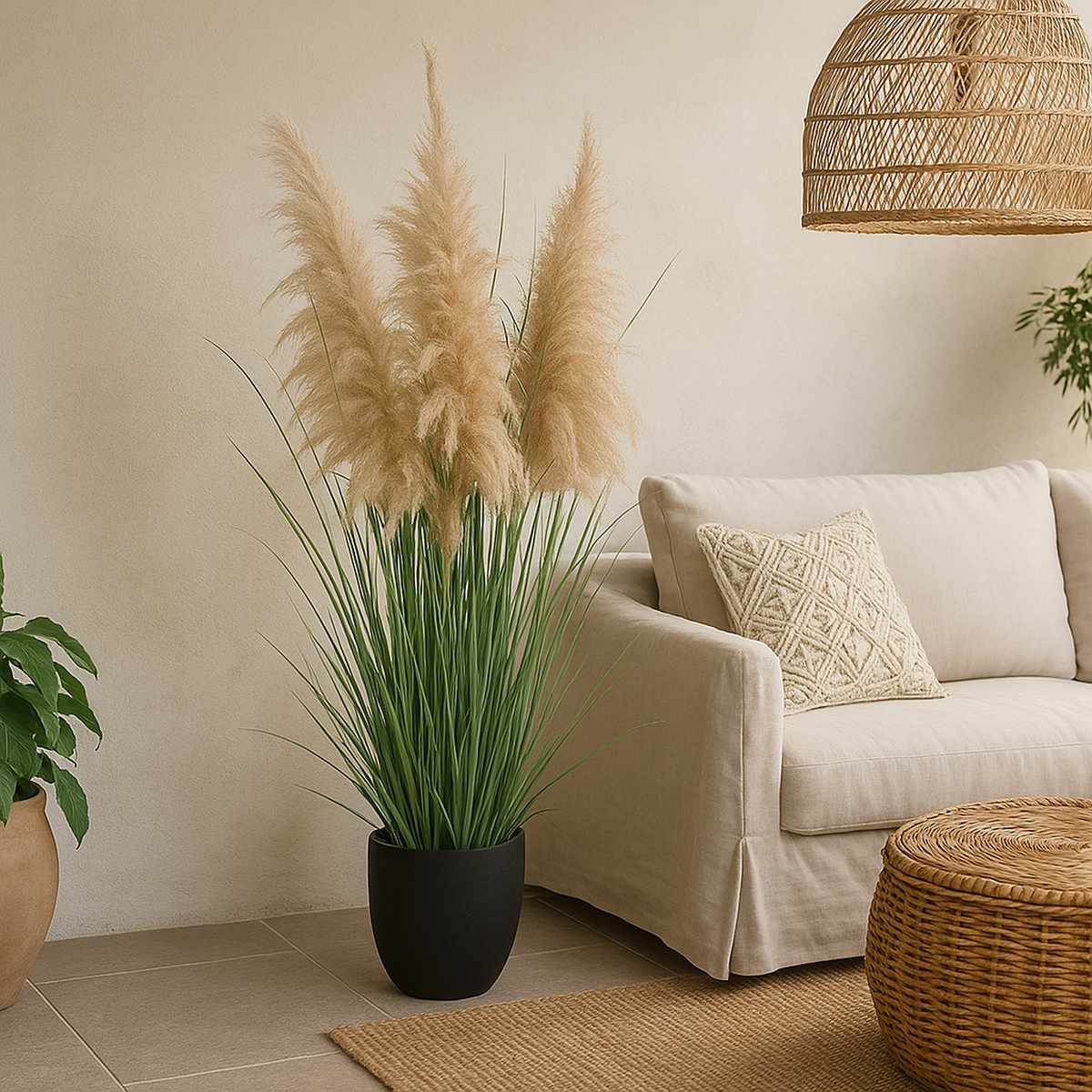 Grass Dried Cola de Zorro con Macetero 170 cm de Altura