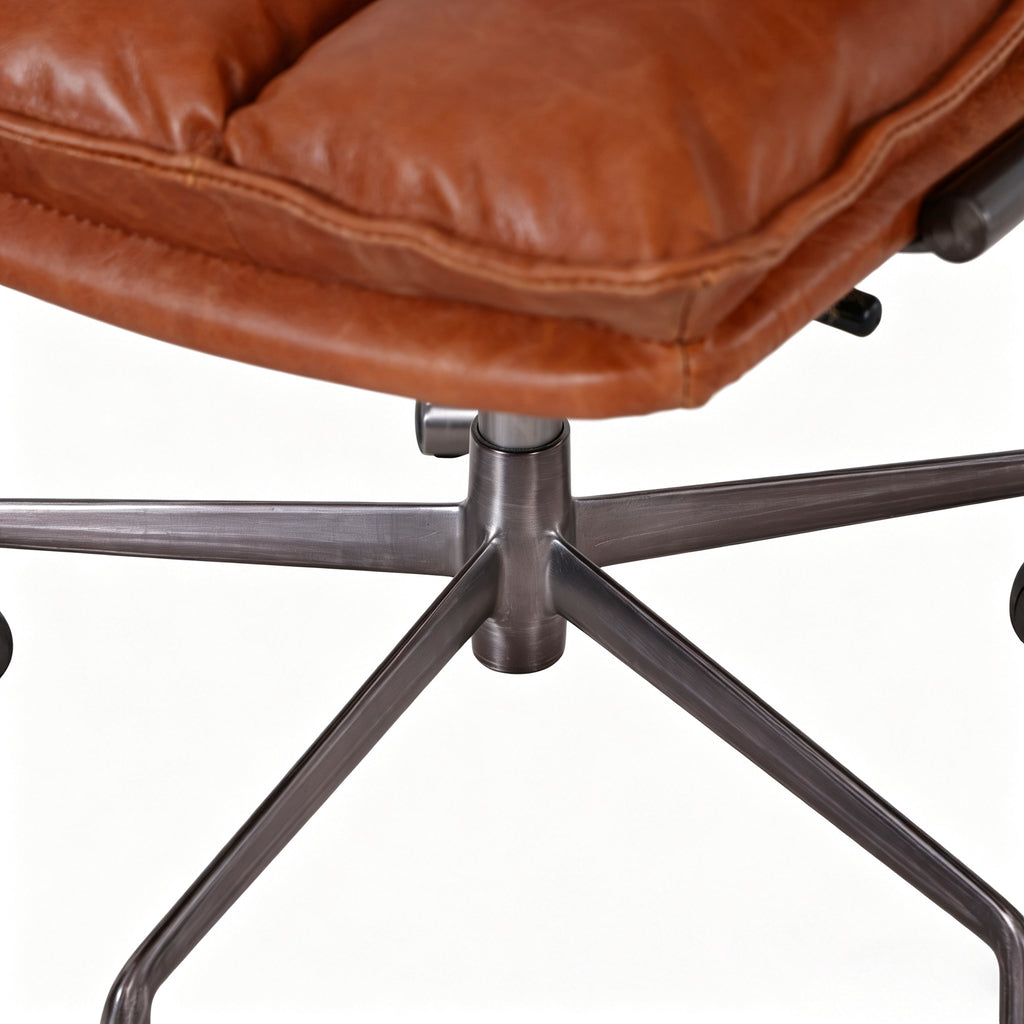 Preventa: Silla de Escritorio Hamlet - Cuero Cognac
