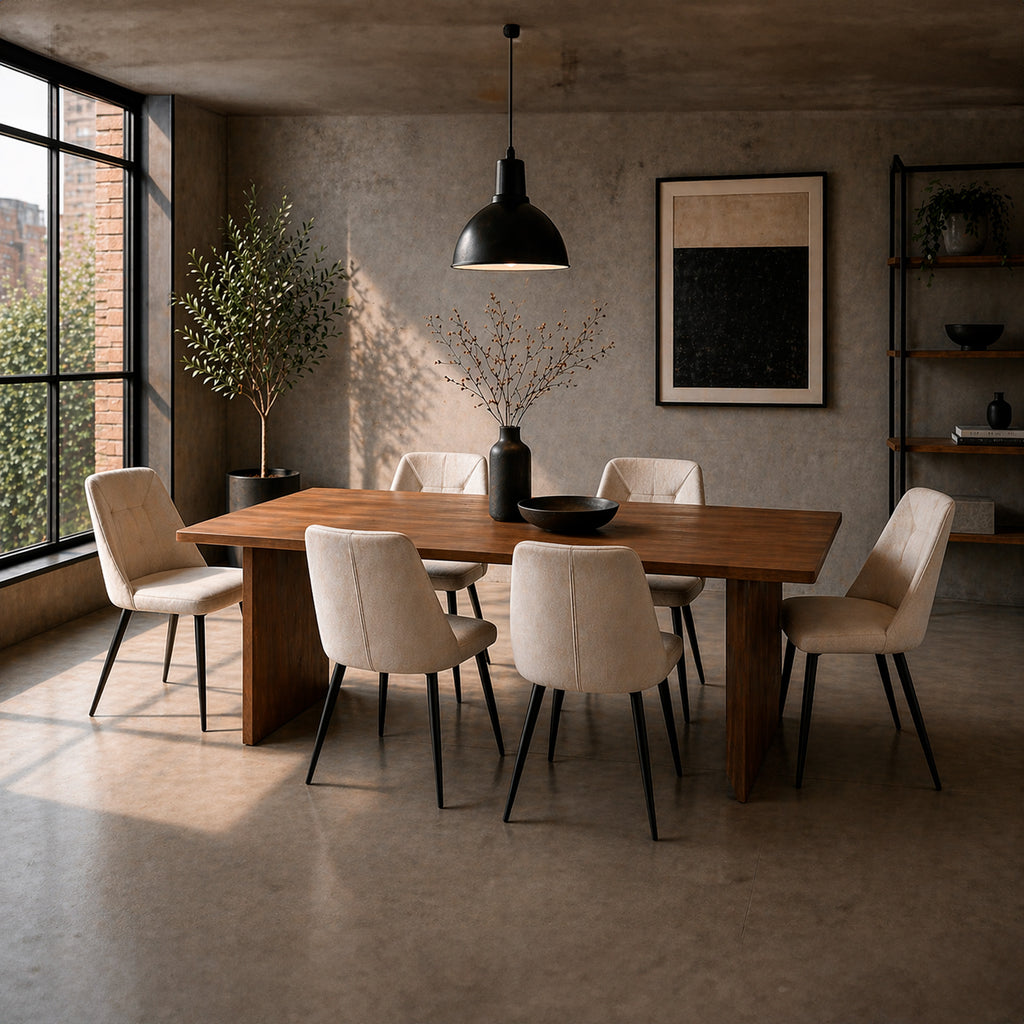MESA COMEDOR ALINKA POLIMADERA WALNUT 180X110X75