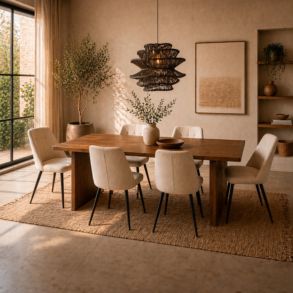 MESA COMEDOR ALINKA POLIMADERA WALNUT 240X120X75