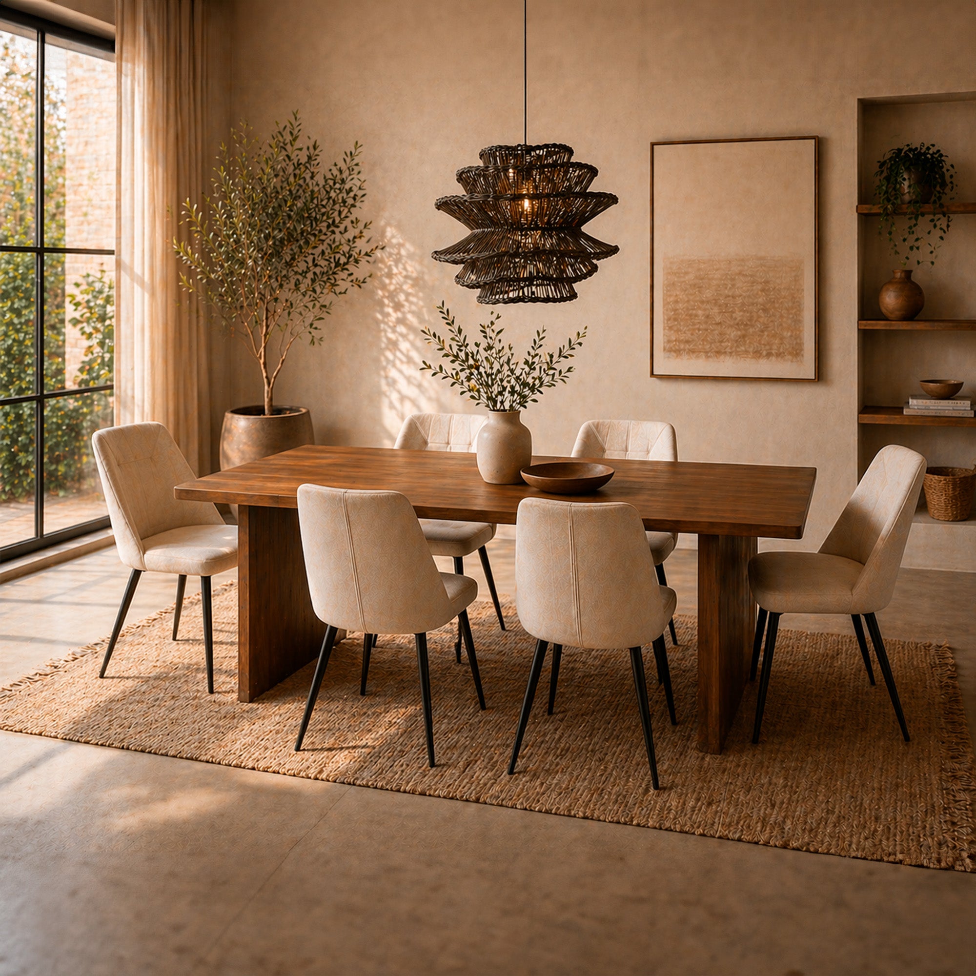 MESA COMEDOR ALINKA POLIMADERA WALNUT 240X120X75