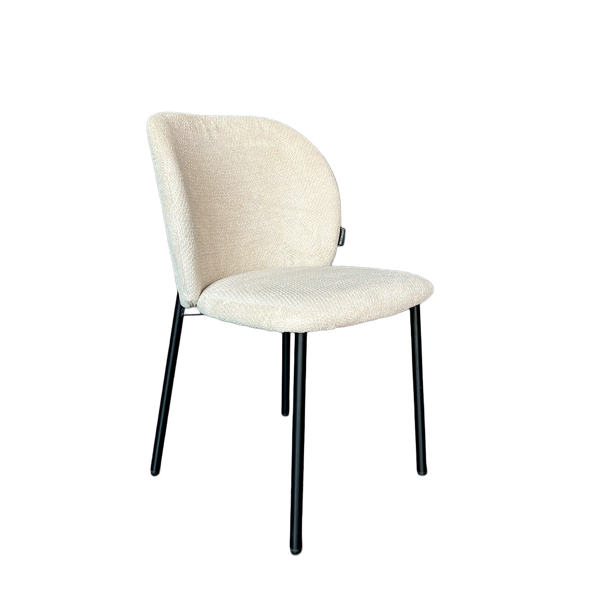 Silla Jack Tela Beige Arena con Estructura Metálica Negra 59,5 X 51 X 84CM