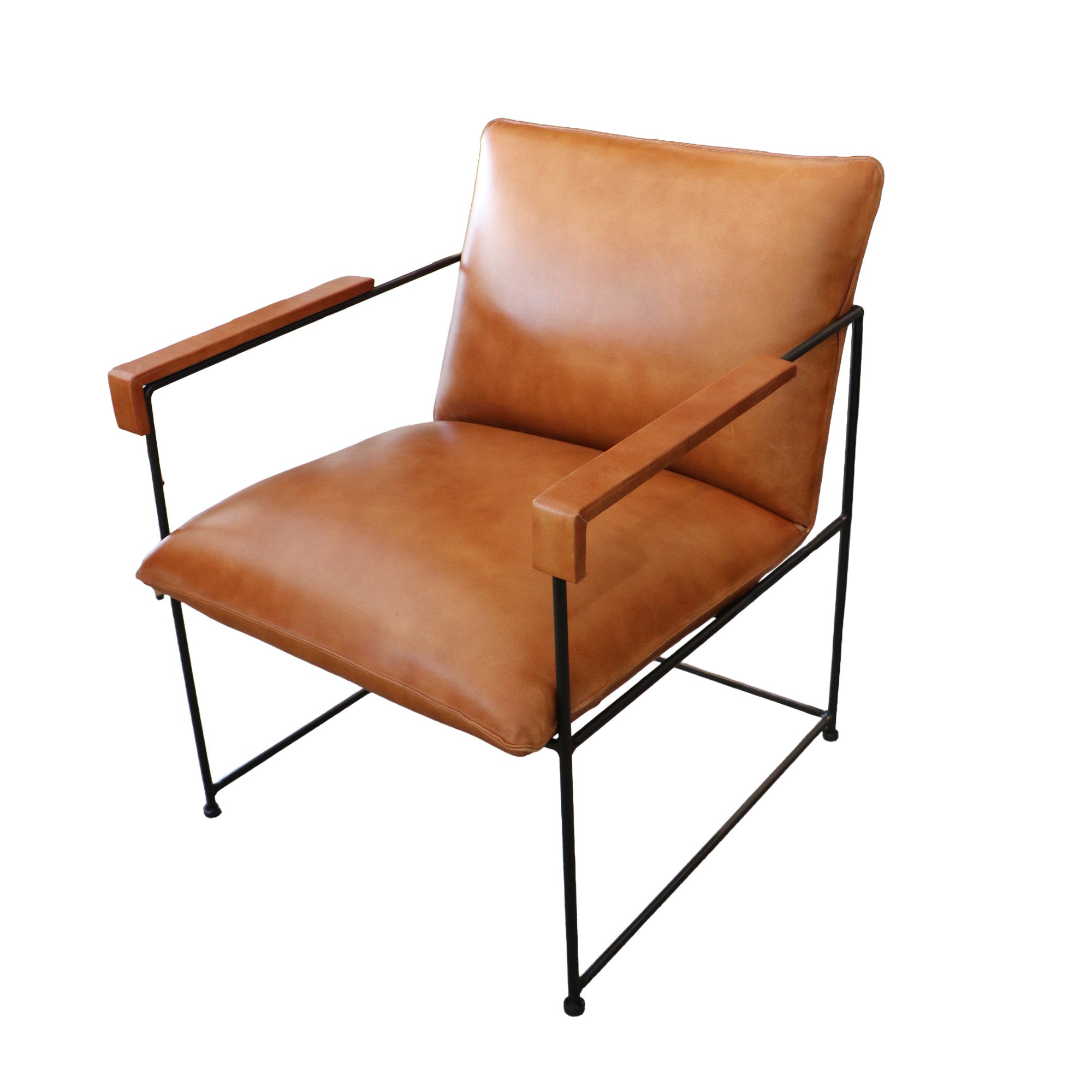 SITIAL DE CUERO BORJA CARAMELO 58X69X84