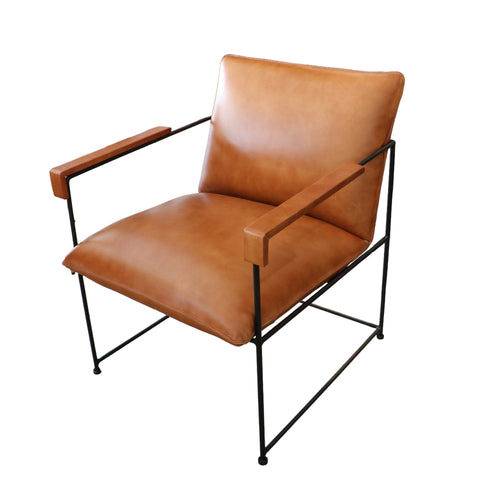 SITIAL DE CUERO BORJA CARAMELO 58X69X84