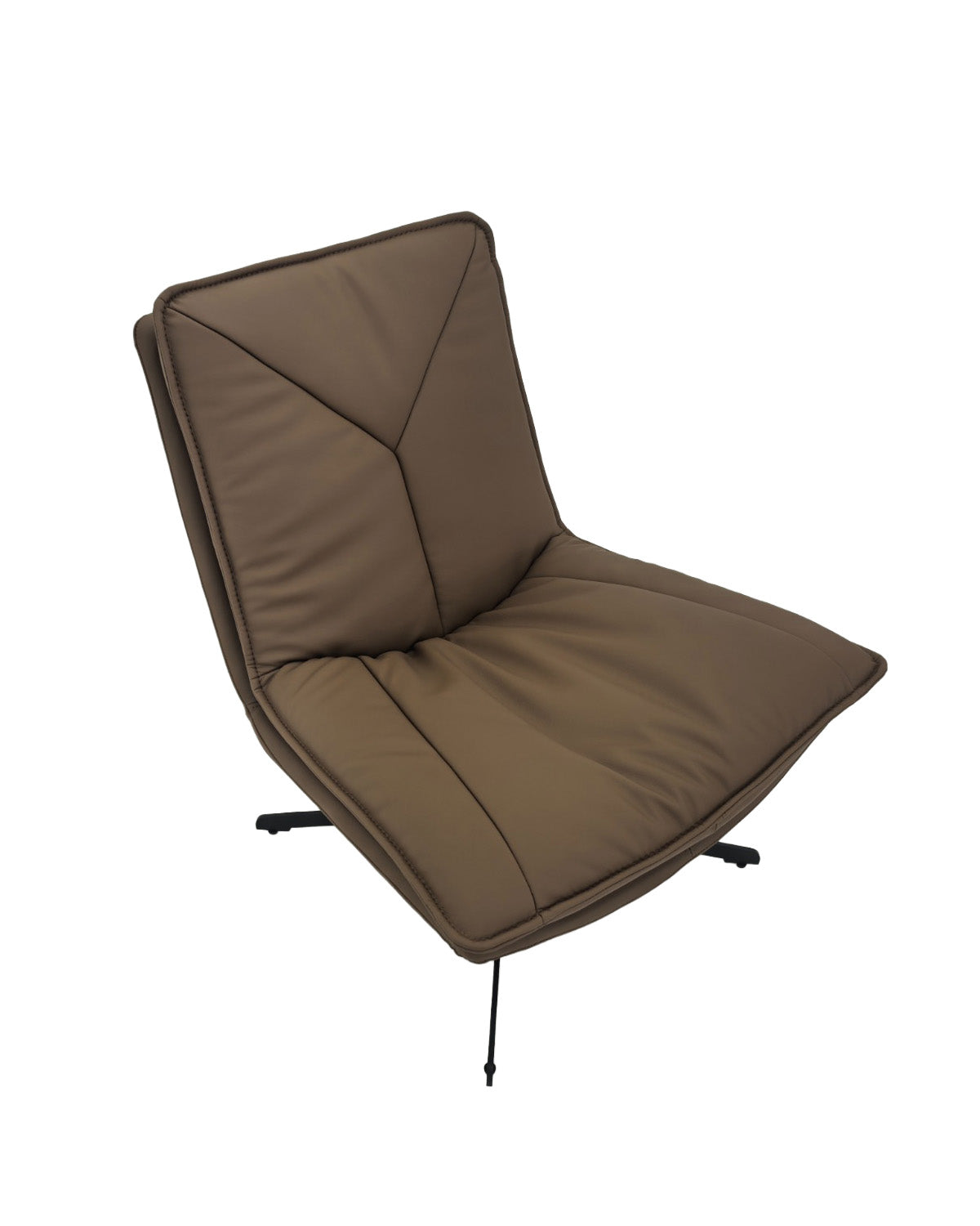 Poltrona Giratoria Monza – Acero y Eco Cuero Café