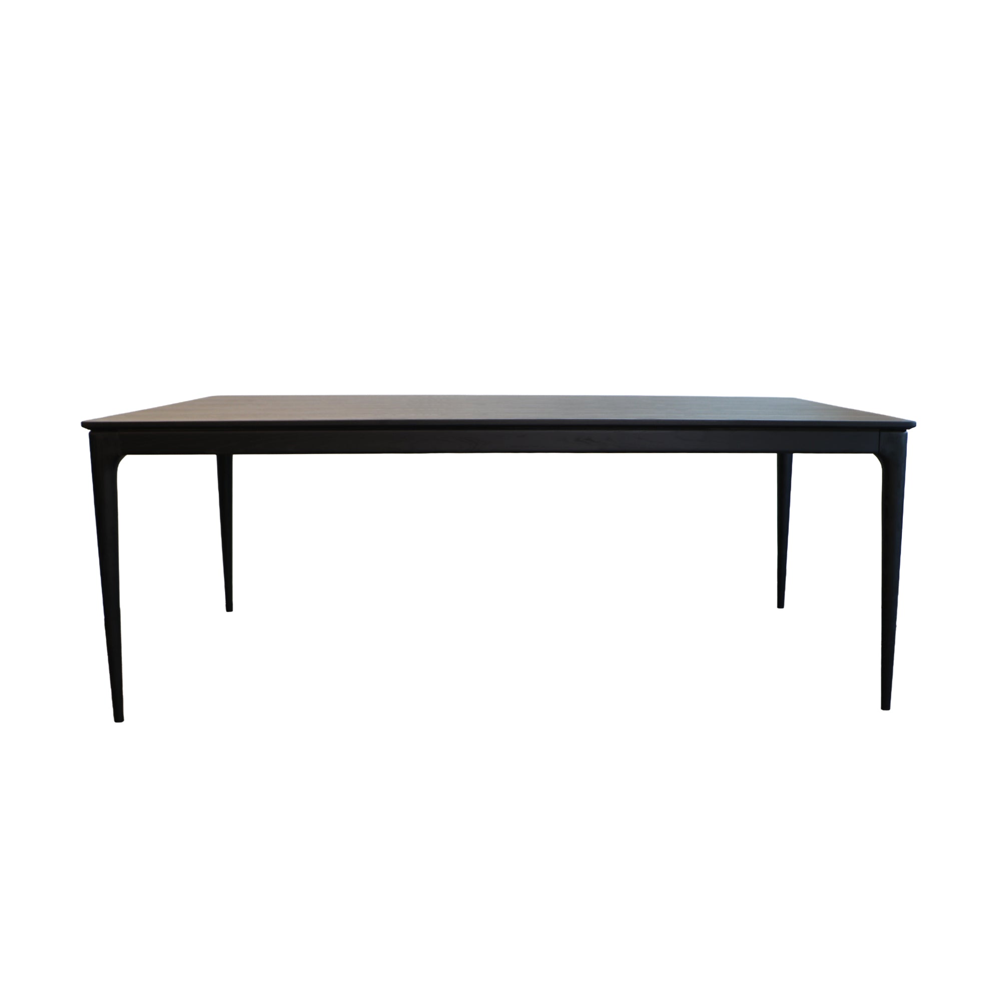 MESA COMEDOR VARSOVIA POLIMADERA PATAS MADERA FRESNO NEGRO 200X110X75CM