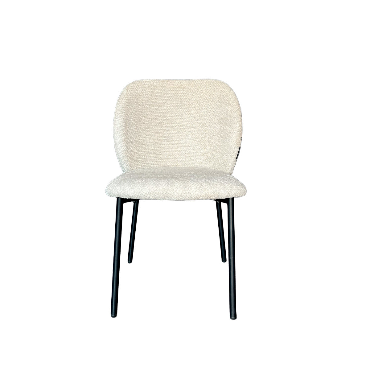 Silla Jack Tela Beige Arena con Estructura Metálica Negra 59,5 X 51 X 84CM