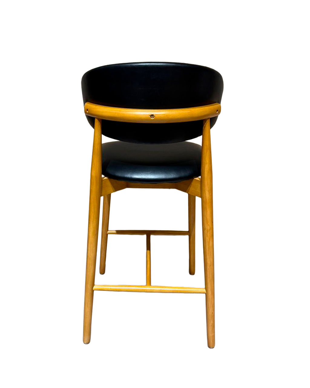 Piso Bar Álvaro Madera Light Brown y Eco Cuero Negro (Llegada en Agosto)