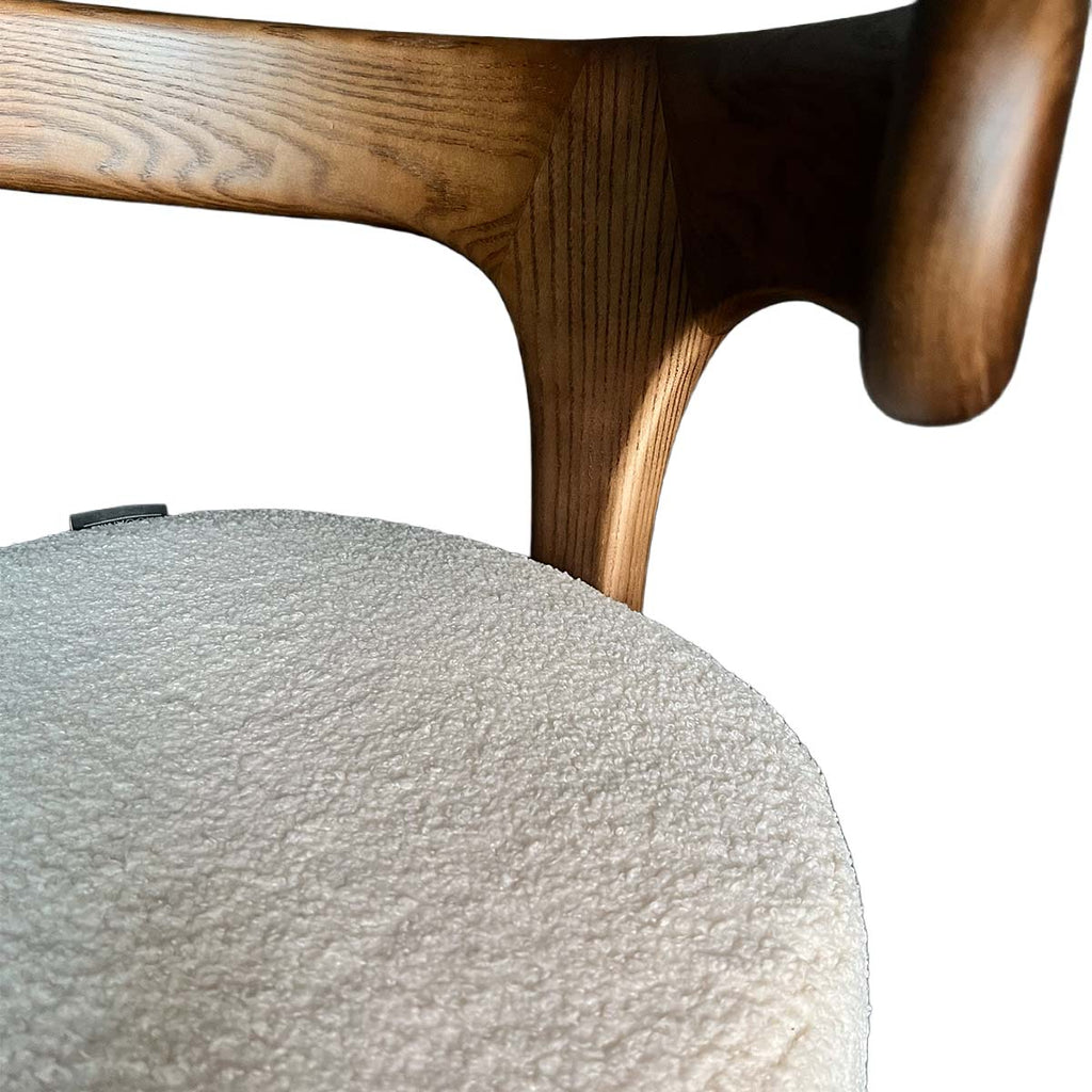 Silla Almodovar Tela Beige/Madera Fresno Walnut