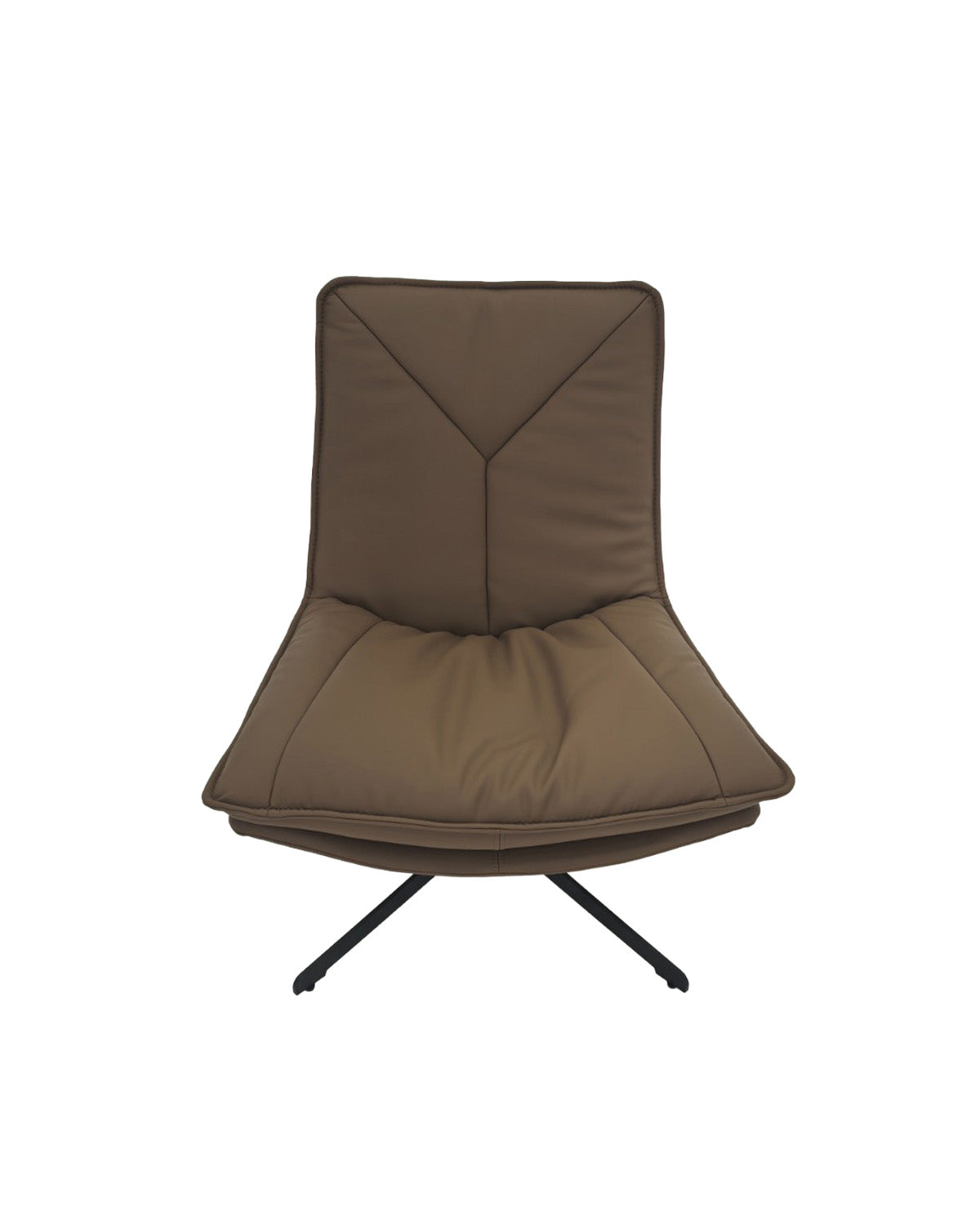 Poltrona Giratoria Monza – Acero y Eco Cuero Café